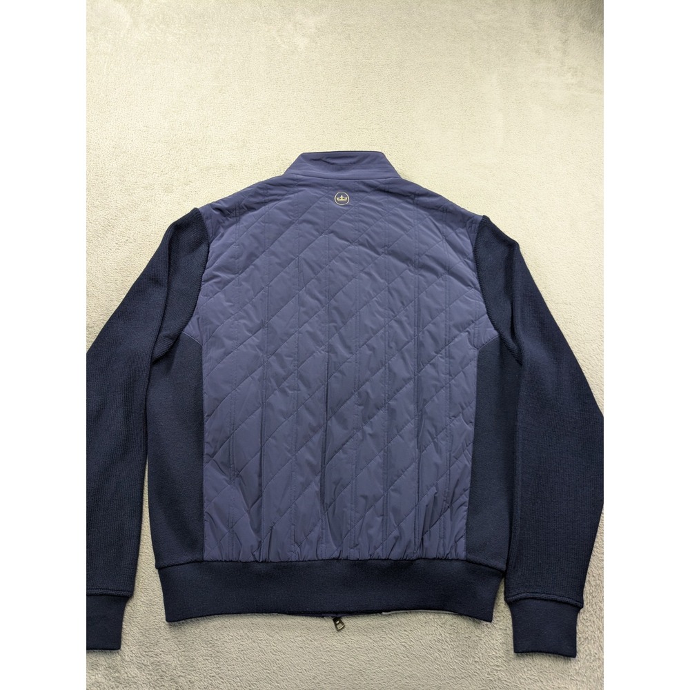 Peter Millar Crown Crafted Navy Quilted Wool Hybrid Jacket Mens XL New - Picture 3 of 14